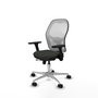 PIQUERAS Y CRESPO Silla de oficina Jorquera con mecanismo Sincro/Traslack, Brazos 3D y Malla Blanca