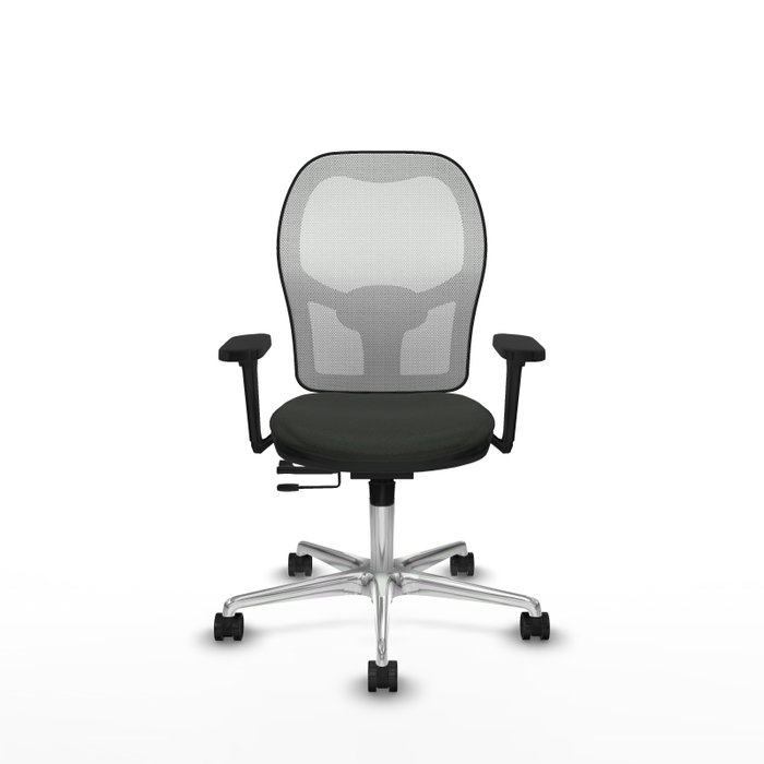 PIQUERAS Y CRESPO Silla de oficina Jorquera con mecanismo Sincro/Traslack, Brazos 3D y Malla Blanca