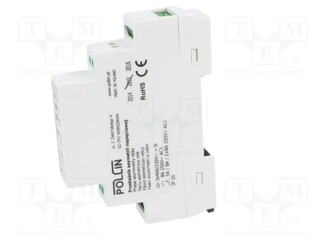 POLLIN MKF-2PK Relé de monitorización de tensión SPDT