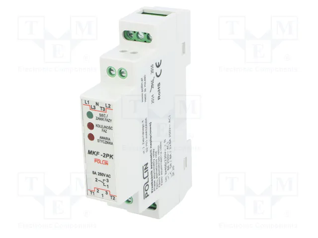 POLLIN MKF-2PK Relé de monitorización de tensión SPDT