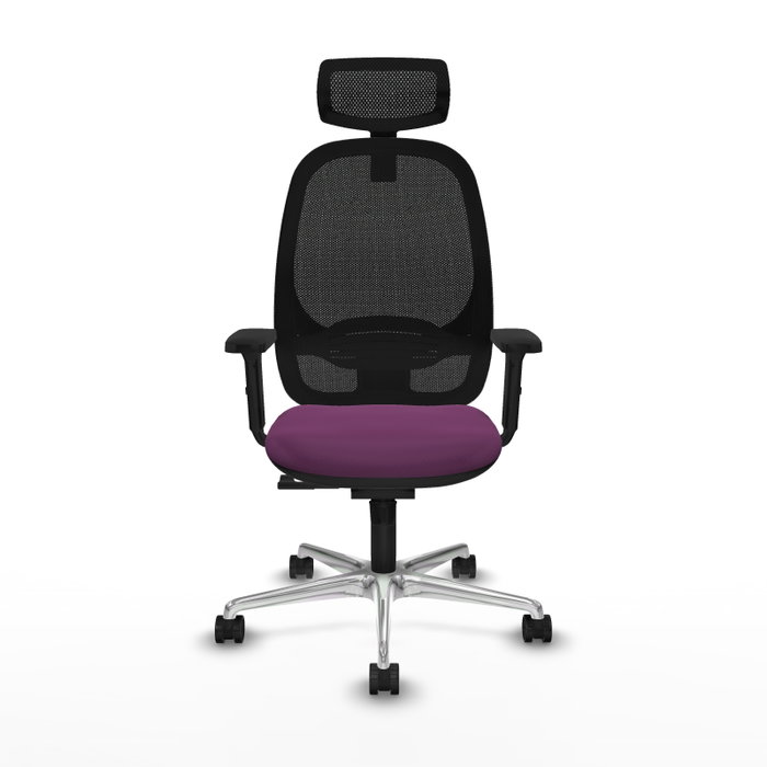 PIQUERAS Y CRESPO Silla de oficina Cilanco con mecanismo Sincro, Morado y Negro