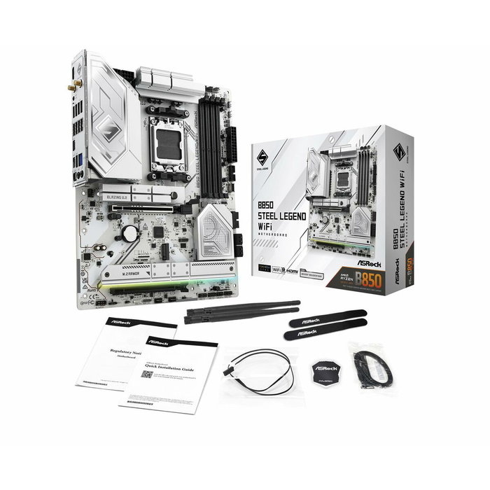 ASRock B850 Steel Legend WiFi Blanco (AM5, DDR5, ATX)