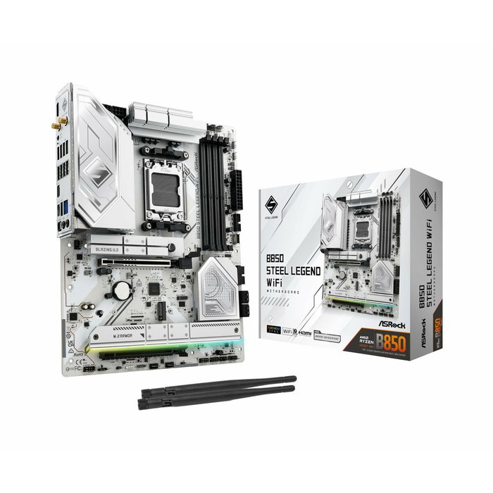 ASRock B850 Steel Legend WiFi Blanco (AM5, DDR5, ATX)