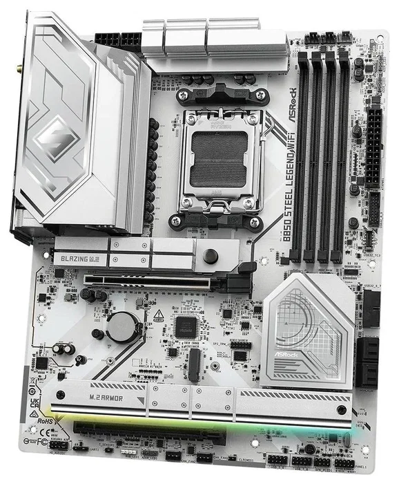 ASRock B850 Steel Legend WiFi Blanco (AM5, DDR5, ATX)