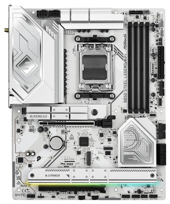 ASRock B850 Steel Legend WiFi Blanco (AM5, DDR5, ATX)
