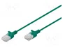 Digitus Cable de conexión CAT 6 U-UTP Slim, 2 m, Verde, DK-1618-020S-G