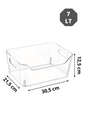 Hermia CLRORG07-3 Organizadores para Nevera de Plástico Transparente, Set de 3 Piezas