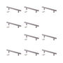 Emuca Lote de 10 tiradores para mueble Orlando, L528mm, intereje 448mm, Acero, Níquel satinado