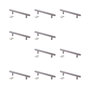 Emuca Lote de 10 tiradores para mueble Orlando, L528mm, intereje 448mm, Acero, Níquel satinado