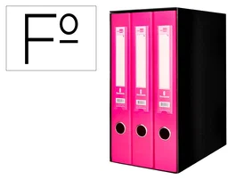 Liderpapel Módulo Archivador Folio 2 Anillas Mecanismo de Palanca 52mm Rosa
