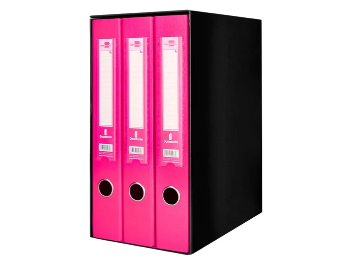Liderpapel Módulo Archivador Folio 2 Anillas Mecanismo de Palanca 52mm Rosa