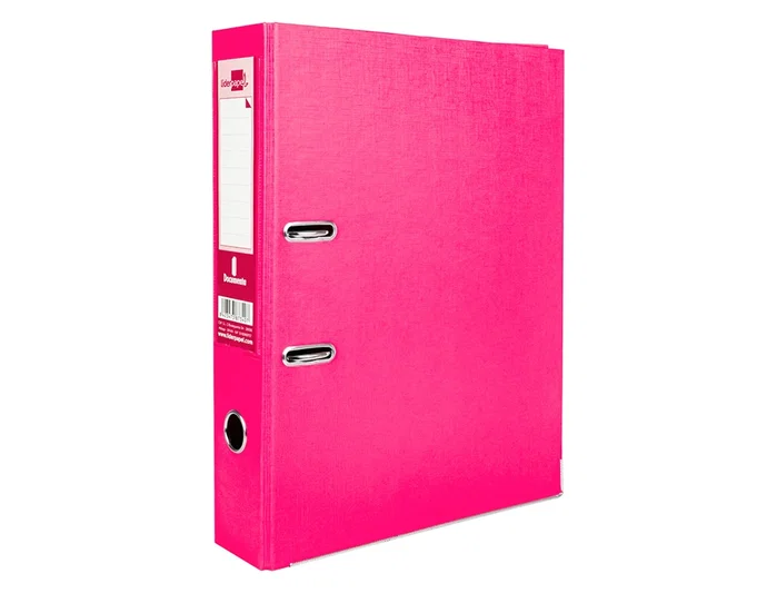 Liderpapel Módulo Archivador Folio 2 Anillas Mecanismo de Palanca 52mm Rosa
