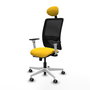 PIQUERAS Y CRESPO Silla de oficina Zulema con mecanismo Sincro/Traslack Amarillo y Negro