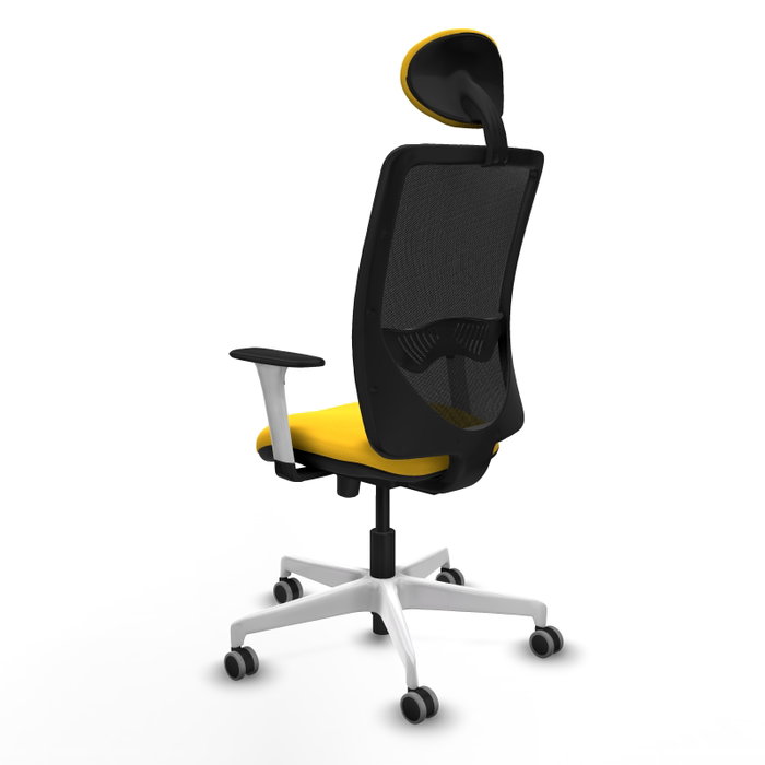 PIQUERAS Y CRESPO Silla de oficina Zulema con mecanismo Sincro/Traslack Amarillo y Negro