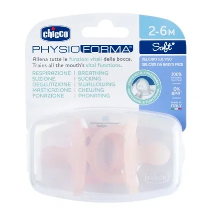 CHICCO Chupete Physio Soft Rosa 2-6M (Pack de 2 unidades) CHICCO Chupete Physio Soft Rosa 2-6M (Pack de 2 unidades)
