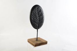 DKD Home Decor Portavelas Vintage Negro Marron Oscuro Metal Madera Cristal 20 x 51 x 20 cm (4 Unidades)