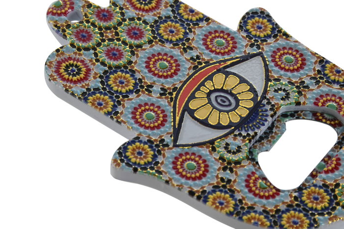 DKD Home Decor Imanes de Metal y PS con Abridor y Hamsa Dorado Surtido de 6 DKD Home Decor Imanes de Metal y PS con Abridor y Hamsa Dorado Surtido de 6