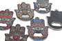 DKD Home Decor Imanes de Metal y PS con Abridor y Hamsa Dorado Surtido de 6