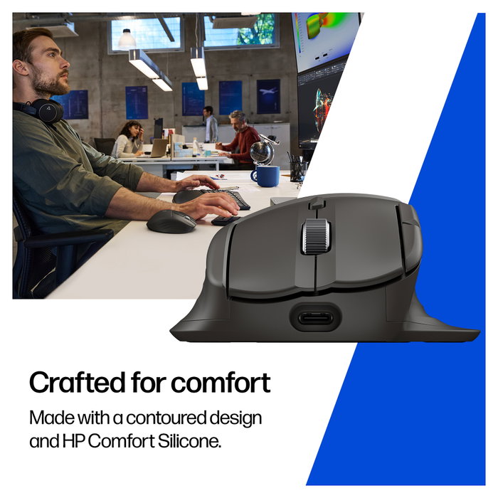 HP Ratón Inalámbrico 785M Recargable Ultra-Fast Scroll Silencioso Negro
