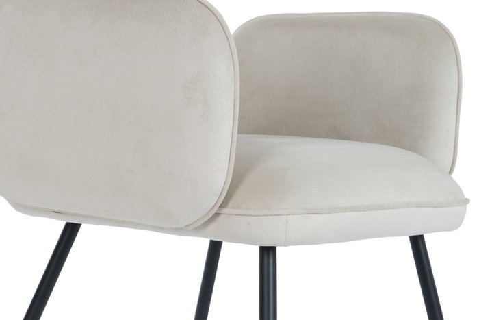 DKD Home Decor Butaca Beige Negro 60 x 83 x 65 cm (2 Unidades)
