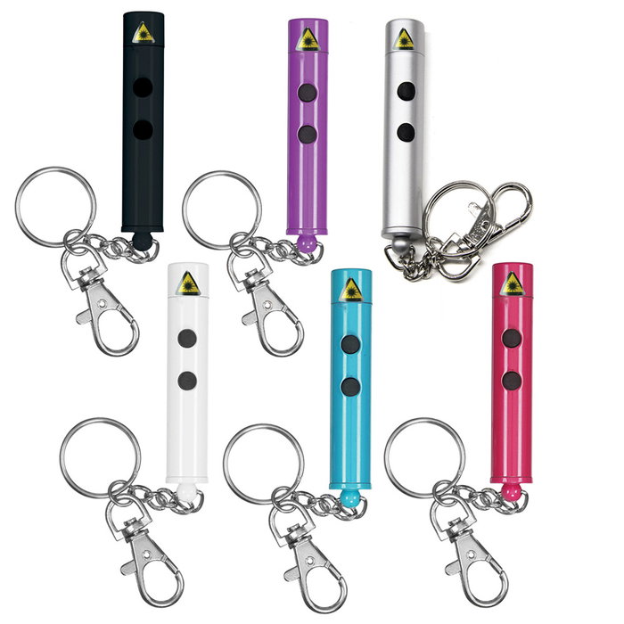 Mister Gadget Llavero Linterna Láser con Puntero y Luz LED con Mosquetón