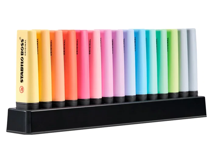 Stabilo Boss Original Set de Escritorio 15 Unidades Colores Pastel Surtidos Stabilo Boss Original Set de Escritorio 15 Unidades Colores Pastel Surtidos