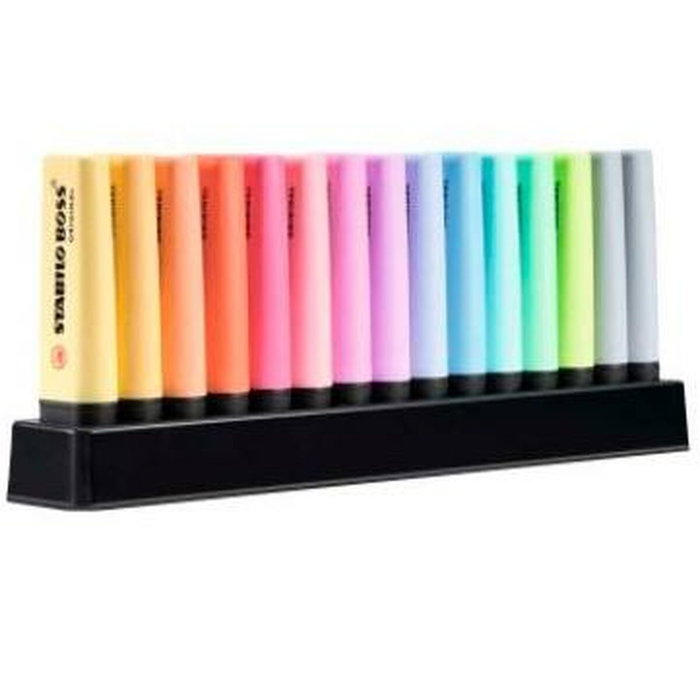 Stabilo Boss Original Set de Escritorio 15 Unidades Colores Pastel Surtidos Stabilo Boss Original Set de Escritorio 15 Unidades Colores Pastel Surtidos