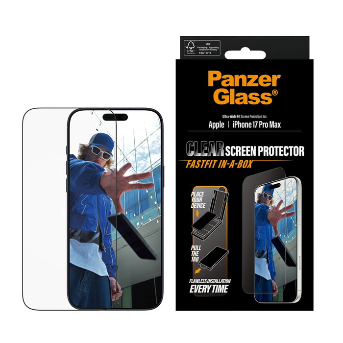 PanzerGlass Protector de Pantalla Ultra-Wide Fit para iPhone 17 Pro Max y 18 Pro Max Black Frame PanzerGlass Protector de Pantalla Ultra-Wide Fit para iPhone 17 Pro Max y 18 Pro Max Black Frame