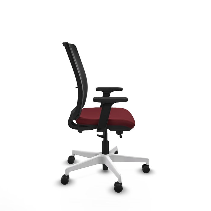 PIQUERAS Y CRESPO Silla de oficina Haches con mecanismo Sincro/Traslack, Granate y Negro PIQUERAS Y CRESPO Silla de oficina Haches con mecanismo Sincro/Traslack, Granate y Negro