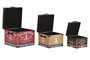 DKD Home Decor Caja Atlantico Multicolor Marron Madera PU 47 x 42 x 47 cm Set de 3