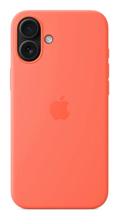 Apple iPhone 16 Plus Funda de Silicona con MagSafe - MDGT4ZM/A - Tangerine/Naranja - Protección, Carga Inalámbrica, 55% Reciclada