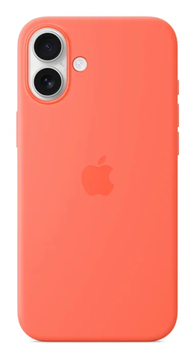 Apple iPhone 16 Plus Funda de Silicona con MagSafe - MDGT4ZM/A - Tangerine/Naranja - Protección, Carga Inalámbrica, 55% Reciclada