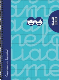 LAMELA Cuaderno Espiral Cuadrovia 4º Turquesa 80 Hojas 90g Tapa Extradura