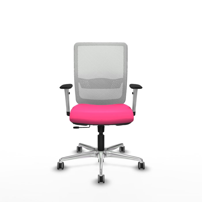 PIQUERAS Y CRESPO Silla de oficina Haches Rosa y Blanca con mecanismo Sincro/Traslack PIQUERAS Y CRESPO Silla de oficina Haches Rosa y Blanca con mecanismo Sincro/Traslack