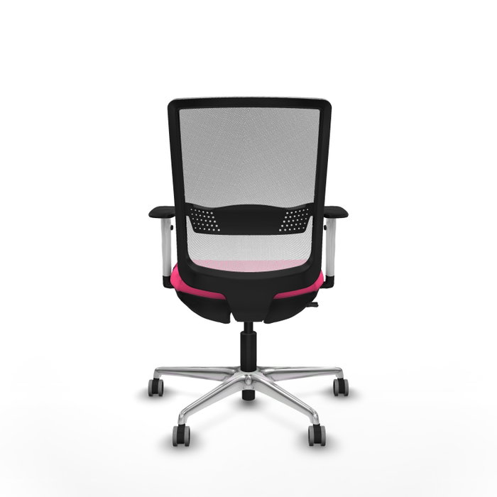 PIQUERAS Y CRESPO Silla de oficina Haches Rosa y Blanca con mecanismo Sincro/Traslack PIQUERAS Y CRESPO Silla de oficina Haches Rosa y Blanca con mecanismo Sincro/Traslack