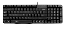 Rapoo N2400 Teclado USB Completo 100% Portugués Negro - Interruptor de Membrana - Resistente a Salpicaduras
