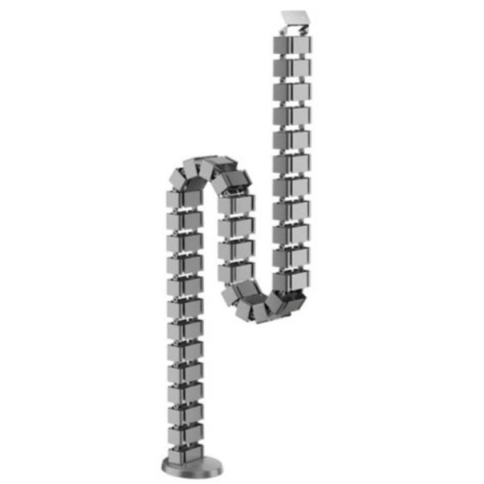 Equip 650860 Organizador de Cables para Escritorio Deluxe Gris, Sistema Modular Flexible con Base con Peso para Mayor Estabilidad