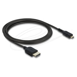 DeLOCK Cable HDMI de alta velocidad HDMI a Micro HDMI 8K 60 Hz 2 m