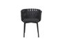 DKD Home Decor Silla de Terraza y Jardín de Aluminio y Cuerda Gris con Cojín (2 Unidades)