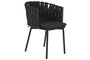 DKD Home Decor Silla de Terraza y Jardín de Aluminio y Cuerda Gris con Cojín (2 Unidades)