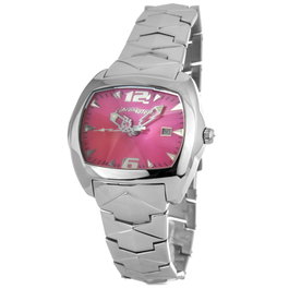 CHRONOTECH CT2188L-07M con esfera rosa y caja plateada
