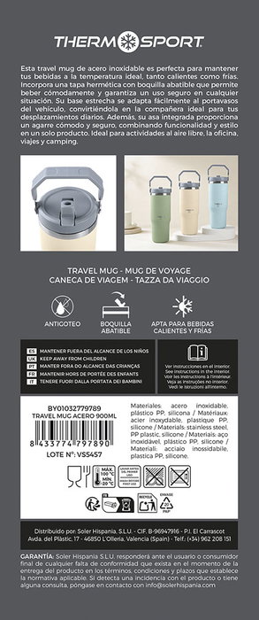 Thermosport Travel Mug Acero 900ml Thermosport Travel Mug Acero 900ml