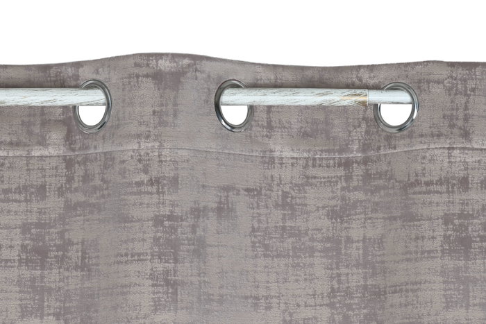 DKD Home Decor Cortina de Poliéster 140x280 con 8 Anillas Rosa Palo