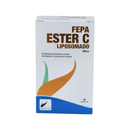 Fepa Vitamina C Ester C 800Mg Liposomado 60 Cápsulas Sistema Inmunológico Absorción Hierro