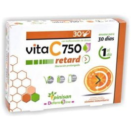 PINISAN Vita C Retard 750Mg 30 Cápsulas Liberación Prolongada