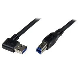 StarTech.com Cable USB 3.0 SuperSpeed de 1 m, USB B Macho a USB A Macho Acodado Derecha, Negro