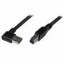 StarTech Cable USB 3.2 Gen 1 de 1m, USB A a Micro-USB B en ángulo derecho, Negro