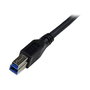 StarTech.com Cable USB 3.0 1m SuperSpeed, USB A a Micro-USB B Macho/Macho Acodado en Ángulo a la Derecha, Negro, USB 3.2 Gen 1, Hasta 5 Gbps