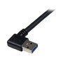 StarTech.com Cable USB 3.0 1m SuperSpeed, USB A a Micro-USB B Macho/Macho Acodado en Ángulo a la Derecha, Negro, USB 3.2 Gen 1, Hasta 5 Gbps