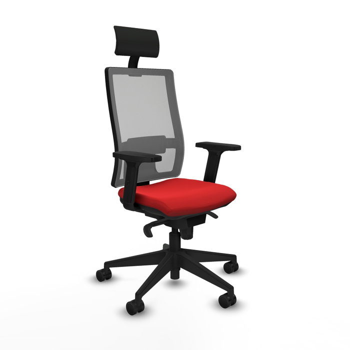 PIQUERAS Y CRESPO Silla de oficina Horna con mecanismo Sincro, Rojo y Gris PIQUERAS Y CRESPO Silla de oficina Horna con mecanismo Sincro, Rojo y Gris